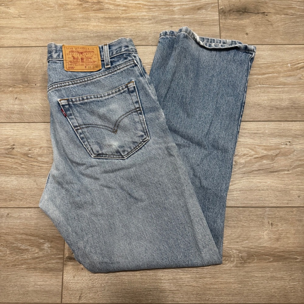 Vintage Levis 505 Mens Jeans 33x30 Medium Wash Straight Leg Denim 0399 Mexico‎